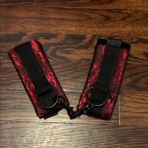 Elegant Red and Black Velcro handcuffs